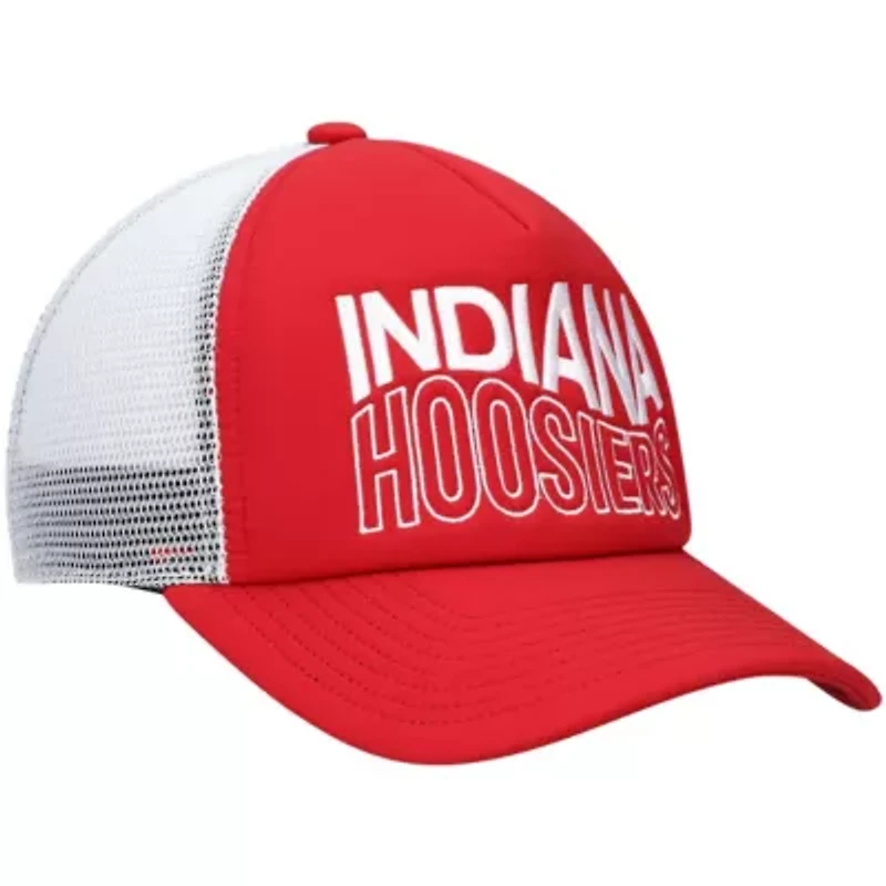 NCAA Crimson/White Indiana Hoosiers Wave Foam Trucker Snapback Hat
