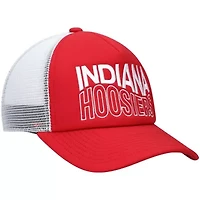 NCAA Crimson/White Indiana Hoosiers Wave Foam Trucker Snapback Hat