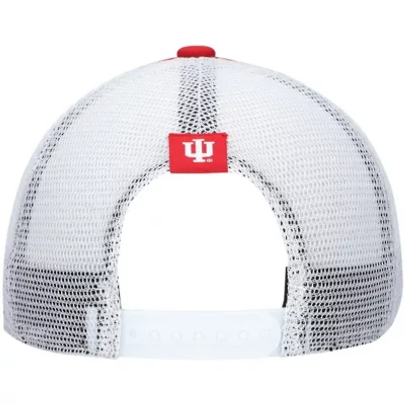 NCAA Crimson/White Indiana Hoosiers Wave Foam Trucker Snapback Hat