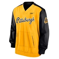 MLB Nike Pittsburgh Pirates Cooperstown Collection V-Neck Pullover Windbreaker