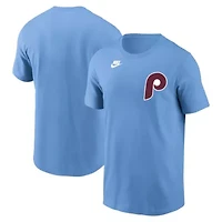 MLB Nike Light Philadelphia Phillies Cooperstown Collection Wordmark T-Shirt