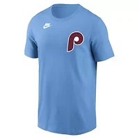 MLB Nike Light Philadelphia Phillies Cooperstown Collection Wordmark T-Shirt