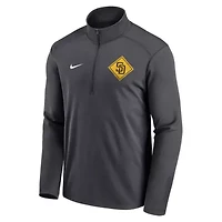 MLB Nike San Diego Padres Diamond Icon Pacer Performance Quarter-Zip Windbreaker Top
