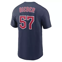 MLB Nike Shane Bieber Cleveland Guardians Name & Number T-Shirt