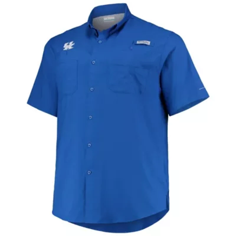 NCAA Kentucky Wildcats Big & Tall Tamiami Omni-Shade Button-Down Shirt