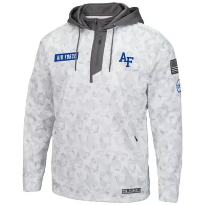 NCAA Arctic Air Force Falcons OHT Military Appreciation Quarter-Zip Hoodie