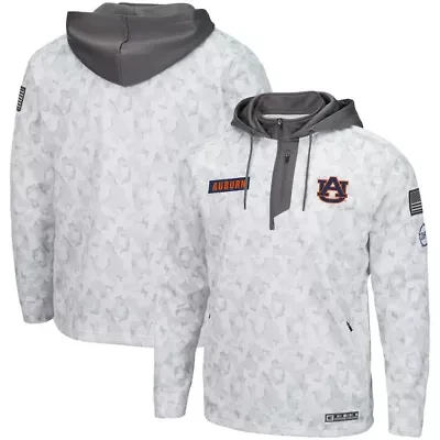 NCAA Arctic Auburn Tigers OHT Military Appreciation Quarter-Zip Hoodie