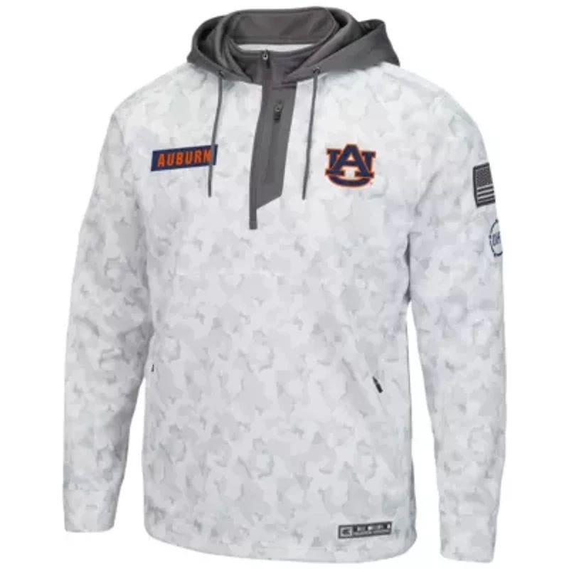 NCAA Arctic Auburn Tigers OHT Military Appreciation Quarter-Zip Hoodie
