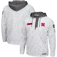 NCAA Arctic Nebraska Huskers OHT Military Appreciation Quarter-Zip Hoodie
