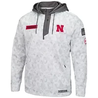 NCAA Arctic Nebraska Huskers OHT Military Appreciation Quarter-Zip Hoodie