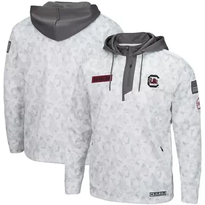 NCAA Arctic South Carolina Gamecocks OHT Military Appreciation Quarter-Zip Hoodie
