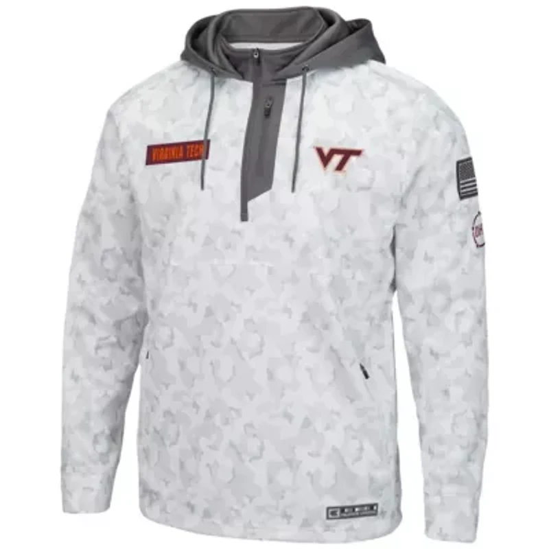 NCAA Arctic Virginia Tech Hokies OHT Military Appreciation Quarter-Zip Hoodie
