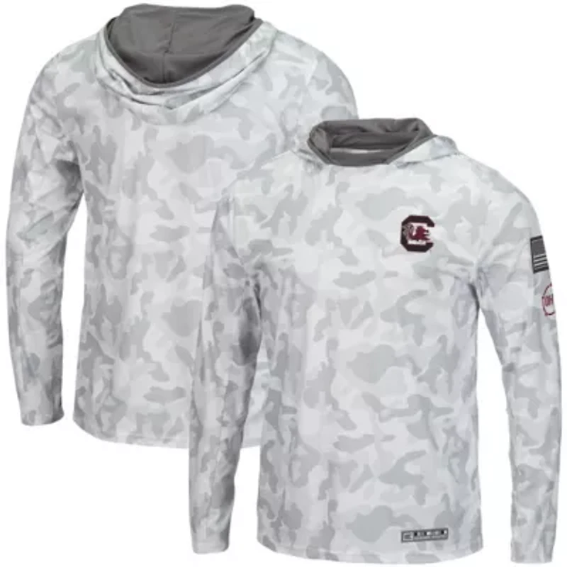 NCAA Arctic South Carolina Gamecocks OHT Military Appreciation Long Sleeve Hoodie Top