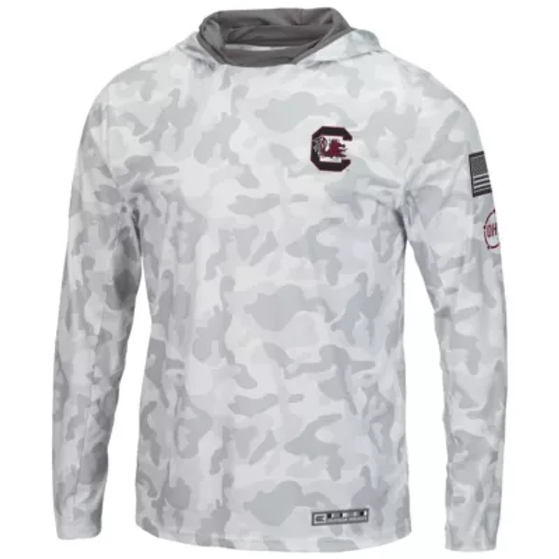 NCAA Arctic South Carolina Gamecocks OHT Military Appreciation Long Sleeve Hoodie Top