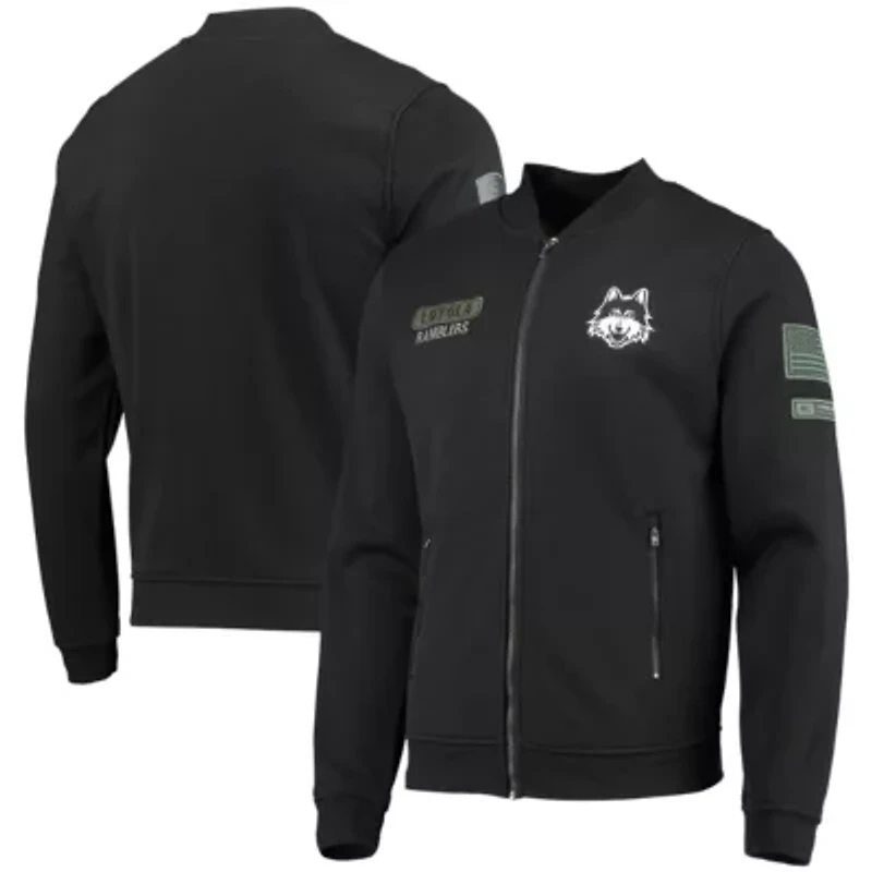 NCAA Loyola Chicago Ramblers OHT Military Appreciation High-Speed Bomber Full-Zip Jacket