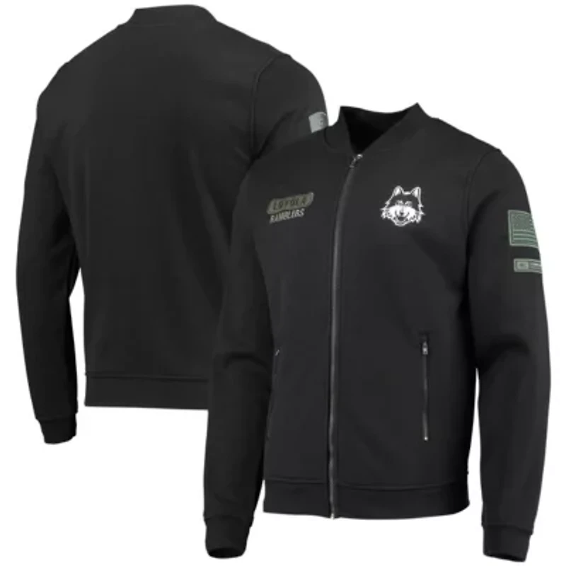 NCAA Loyola Chicago Ramblers OHT Military Appreciation High-Speed Bomber Full-Zip Jacket