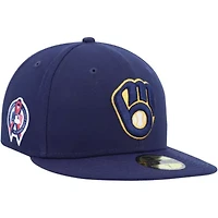 MLB Milwaukee Brewers 9/11 Memorial Side Patch 59FIFTY Fitted Hat