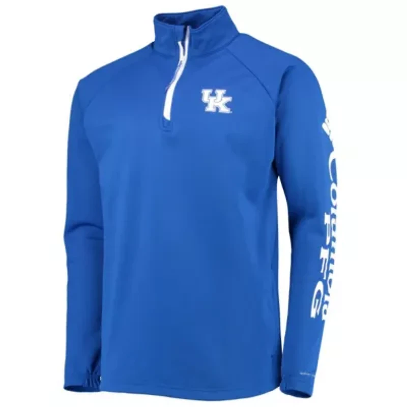 NCAA Kentucky Wildcats Terminal Tackle Fleece Raglan Omni-Shade Quarter-Zip Jacket