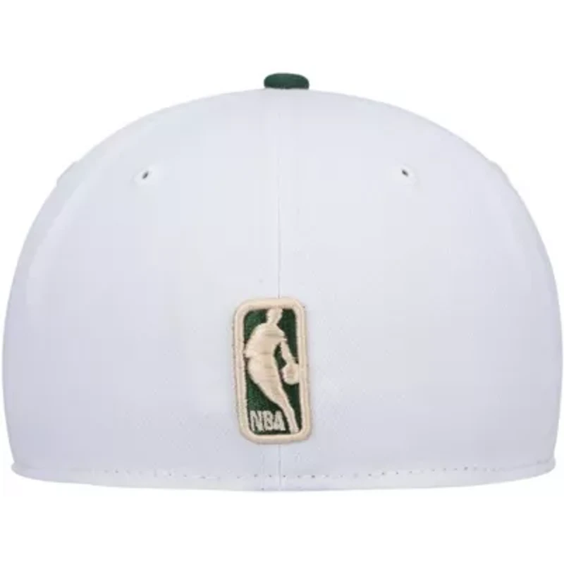 NBA White/Hunter Milwaukee Bucks Arch Champs 59FIFTY Fitted Hat