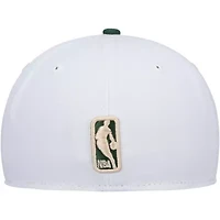 NBA White/Hunter Milwaukee Bucks Arch Champs 59FIFTY Fitted Hat