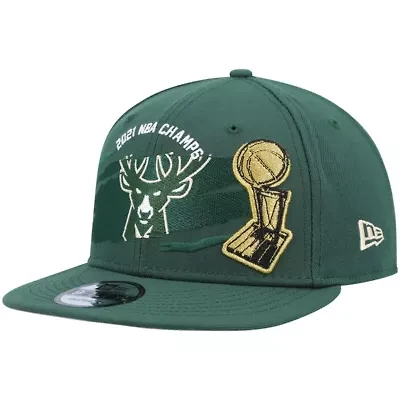 NBA Hunter Milwaukee Bucks 2021 NBA Finals s Tear On The Court 9FIFTY Snapback Hat