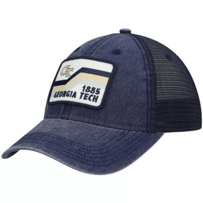 Georgia Tech Yellow Jackets NCAA Georgia Tech Jackets Sun & Bars Dashboard Trucker Snapback Hat