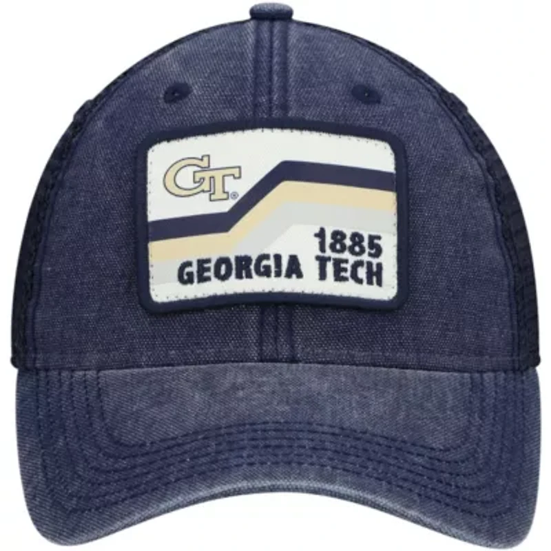 Georgia Tech Yellow Jackets NCAA Georgia Tech Jackets Sun & Bars Dashboard Trucker Snapback Hat
