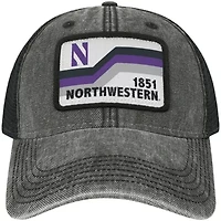 NCAA Northwestern Wildcats Sun & Bars Dashboard Trucker Snapback Hat