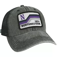 NCAA Northwestern Wildcats Sun & Bars Dashboard Trucker Snapback Hat
