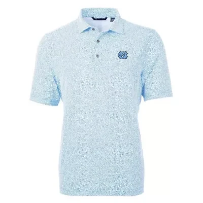 NCAA Light North Carolina Tar Heels Virtue Eco Pique Botanical Print Polo
