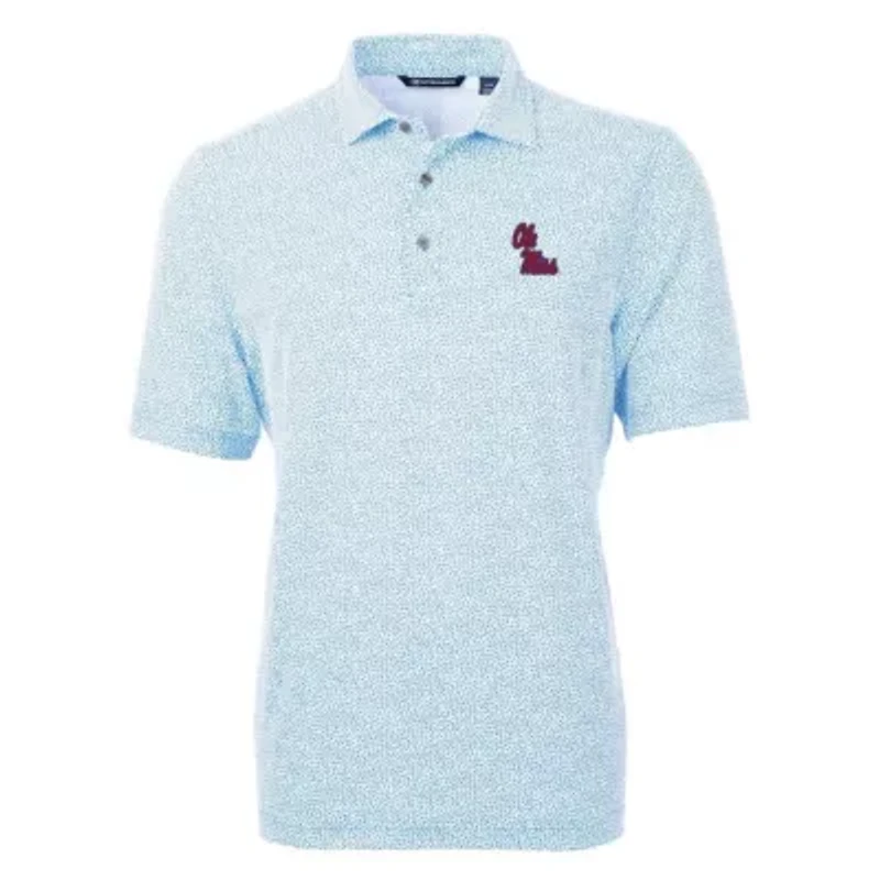 NCAA Light Ole Miss Rebels Virtue Eco Pique Botanical Print Polo