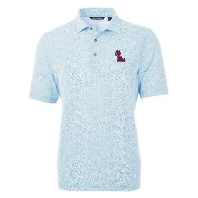 NCAA Light Ole Miss Rebels Virtue Eco Pique Botanical Print Polo