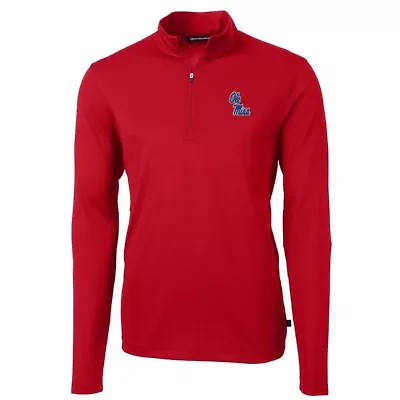 NCAA Ole Miss Rebels Virtue Eco Pique Recycled Quarter-Zip Jacket