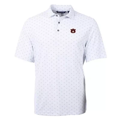 NCAA Auburn Tigers Virtue Eco Pique Tile Print Polo