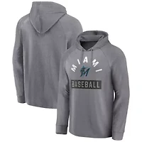 MLB Fanatics Miami Marlins No Time Off Raglan Pullover Hoodie