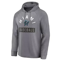 MLB Fanatics Miami Marlins No Time Off Raglan Pullover Hoodie