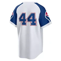 MLB Nike Hank Aaron Atlanta Braves Home Cooperstown Collection Player Jersey