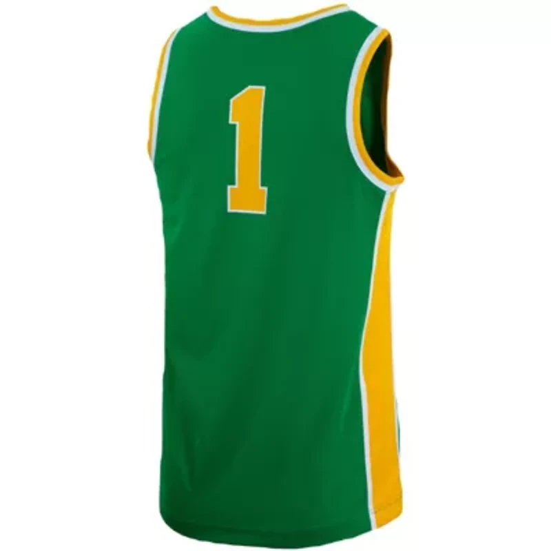 NCAA Unisex Nike #1 Oregon Ducks Basketball Throwback Replica Jersey