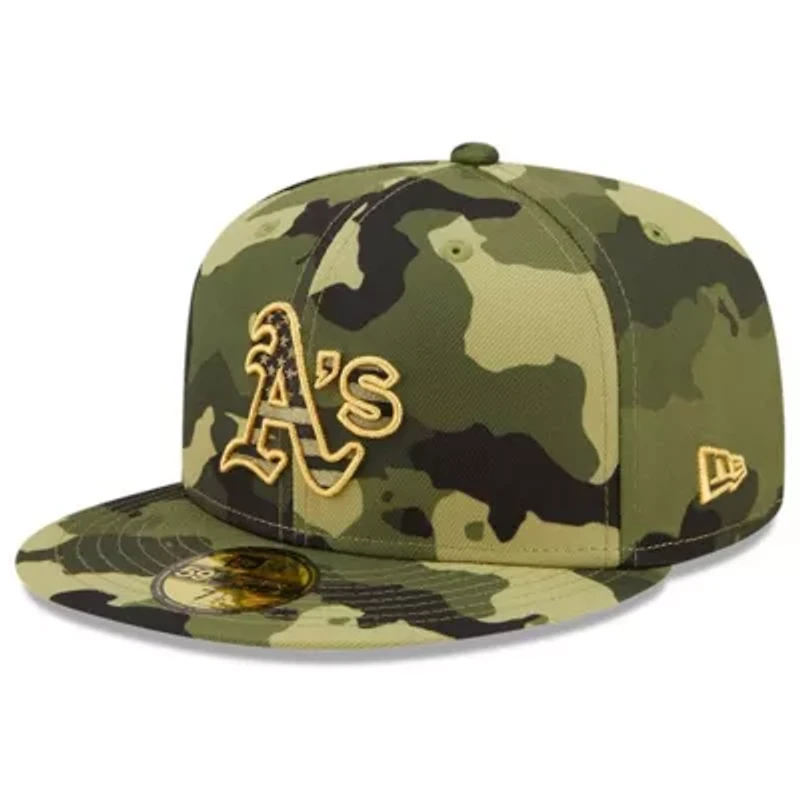 Cooperstown Teams Oakland Athletics 2022 Armed Forces Day On-Field 59FIFTY Fitted Hat