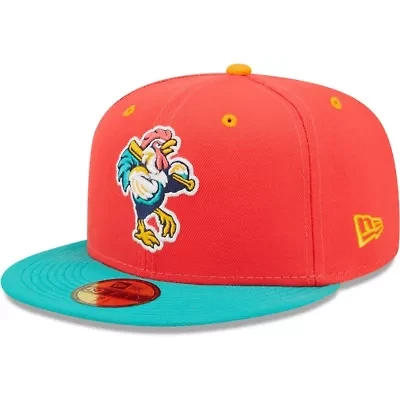 MiLB Coral/Turquoise Gallos De Delmarva Copa La Diversion 59FIFTY Fitted Hat