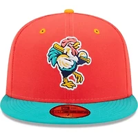 MiLB Coral/Turquoise Gallos De Delmarva Copa La Diversion 59FIFTY Fitted Hat