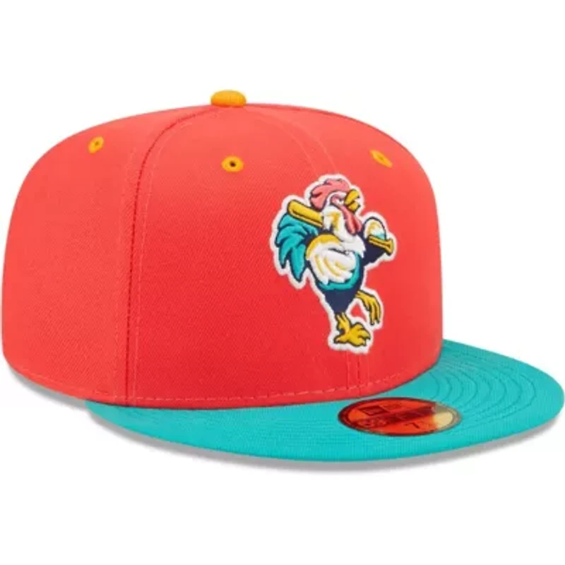 MiLB Coral/Turquoise Gallos De Delmarva Copa La Diversion 59FIFTY Fitted Hat