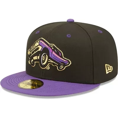 MiLB Black/Purple Lowriders De Fresno Copa La Diversion 59FIFTY Fitted Hat
