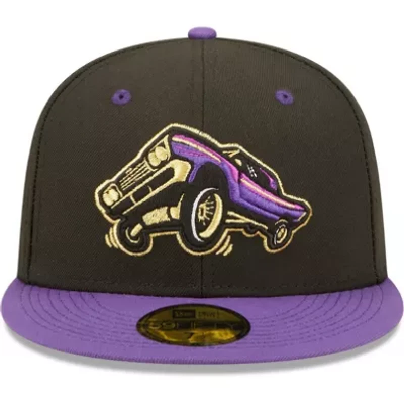 MiLB Black/Purple Lowriders De Fresno Copa La Diversion 59FIFTY Fitted Hat