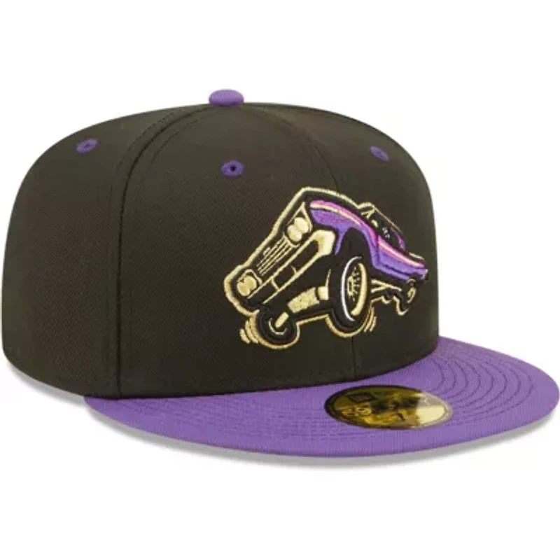MiLB Black/Purple Lowriders De Fresno Copa La Diversion 59FIFTY Fitted Hat