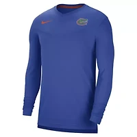 NCAA Nike Florida Gators 2022 Coach Performance Long Sleeve V-Neck T-Shirt