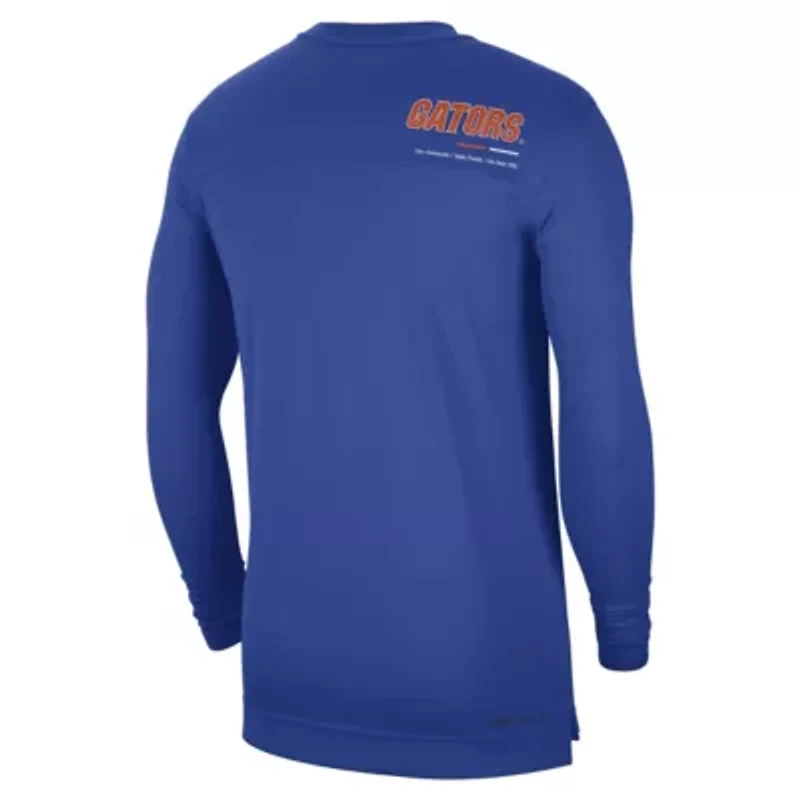 NCAA Nike Florida Gators 2022 Coach Performance Long Sleeve V-Neck T-Shirt