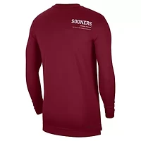 NCAA Nike Oklahoma Sooners 2022 Coach Performance Long Sleeve V-Neck T-Shirt
