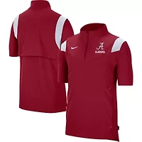 Alabama Crimson Tide NCAA Nike Coach Short Sleeve Quarter-Zip Jacket
