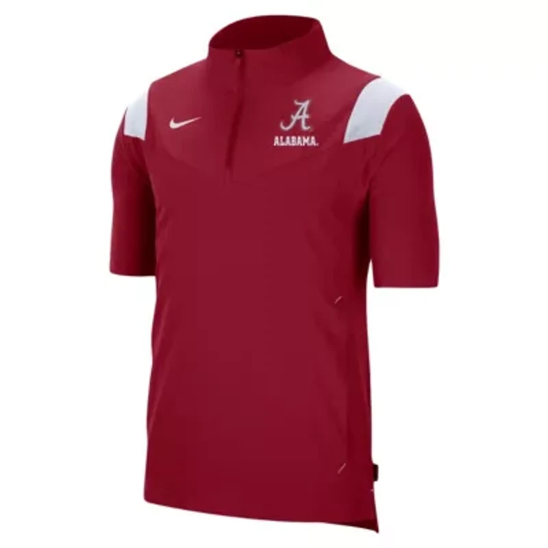Alabama Crimson Tide NCAA Nike Coach Short Sleeve Quarter-Zip Jacket